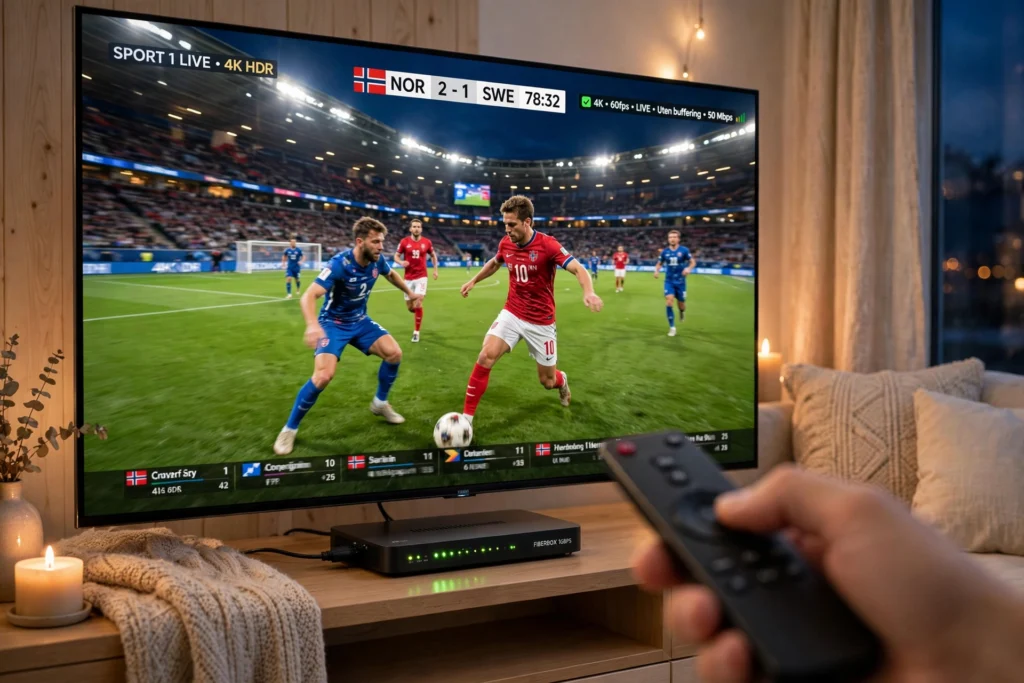 iptv norge uten buffering 4k sport live